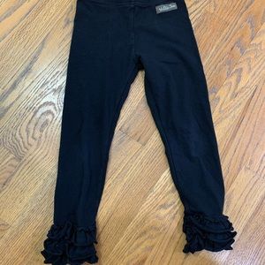 Matilda Jane Black Ruffle Leggings size 4